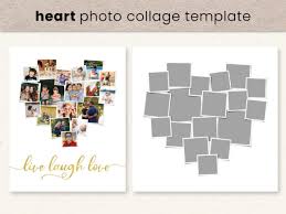 Heart Photo Collage Template Graphic By