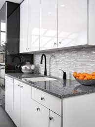 Modern White Marble Glass Kitchen