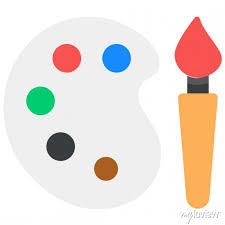 Water Colors Palette An Icon Design Of
