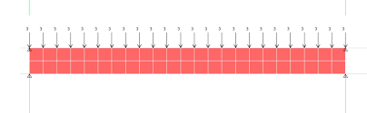 simply supported beam model as s