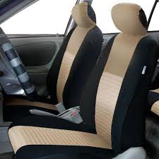Fh Group Fabric 47 In X 23 In X 1 In Deluxe 3d Air Mesh Front Seat Covers Beige