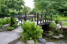 Tranquil Backyard Garden Bridge Ideas