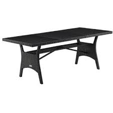 Rattan Garden Table 190x90x75cm Wpc