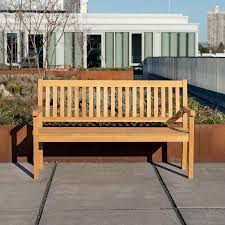 Teak Garden Bench With Armrests And