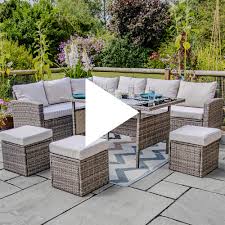 Rattan Garden Furniture Dining Set