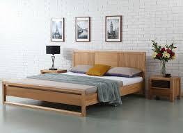 Bruno Queen Size Bed Frame Solid Oak