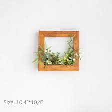 Wall Mounted Faux Plant Decor Wood