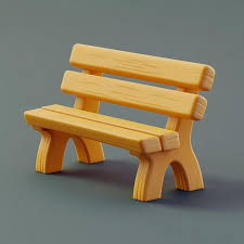 3d Bench Icon Outdoor Seating For