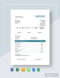 car invoice template 23 free word