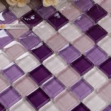 Purple Color Crystal Glass Mosaic