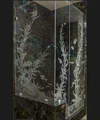 Etched Glass Shower Doors And Etched