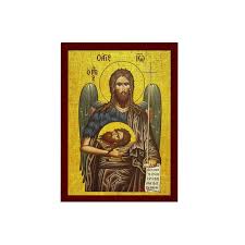 Handmade Greek Orthodox Icon Of St John