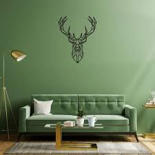 Acrylic Black Modern Deer Wall Art
