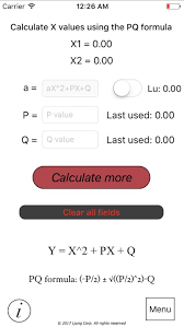 Pq Formula Calculator By Andreas Ljung