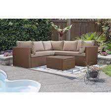 Veranda 3 Piece Patio Sectional Brown