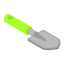 Garden Hand Shovel Icon Isometric Of