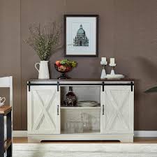 Anbazar White Buffet Sideboard With 2