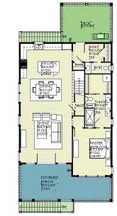 Coastal Home Plan With Bunk Room And