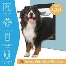 Extra Large Black Deluxe Aluminum Pet Door