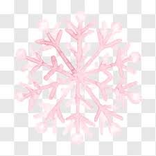 Pink Watercolor Snowflake Clip Art