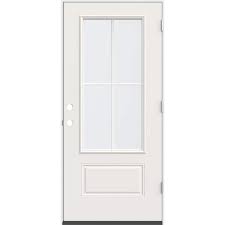 White Steel Prehung Front Door