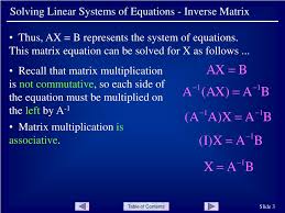 Solving Linear Systems Of Equations