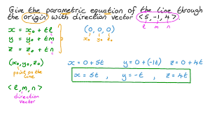 Finding The Parametric Equation Of A