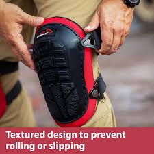 Safe Handler Professional Knee Pads With Heavy Duty Foam Strong Double Straps And Easily Adjustable Fix Clips Foam Red