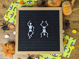 Skeleton Letter Board Icon Dancing