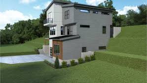 Sloping Lot Modern Style House