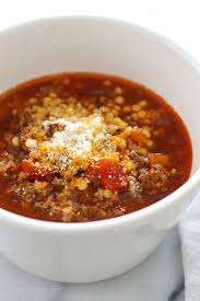 Beef Tomato And Acini Di Pepe Soup