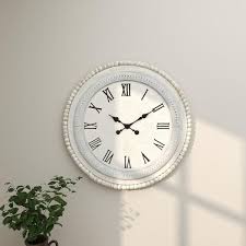 22 Inch Round White Wood Wall Clock