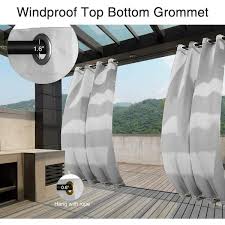 50 W X 96 L Water Wind Resistant Outdoor Curtain For Patio Porch G