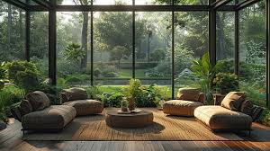 Modern Sunroom With A Garden View