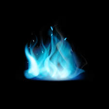 Blue Flame Burning Fiery Natural Gas 3d