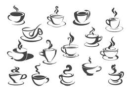 Coffee Cup Silhouette Vector Art Icons