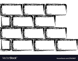 Brick Wall Flat Icon Monochrome Blurred