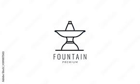 Fountain Minimalist Logo Vector Icon