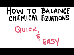 Natural Science Balancing Equations