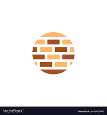 Brick Wall Logo Design Element Icon