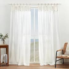 Solid Sheer Ring Top Curtain