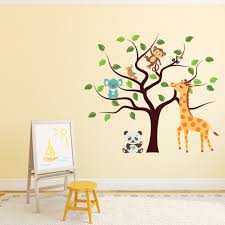 Jungle Animal Tree Nursery Wall Sticker