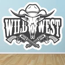 Wild West Cowboy Logo Wall Decal