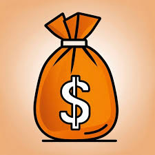 Money Bag Vector Icon Orange Color