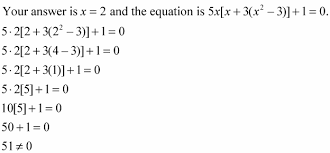 Check An Answer To An Algebra Problem