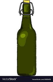 Cartoon Image Of Beer Bottle Icon Glass