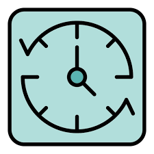 Late Work Wall Clock Icon Outline Late