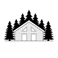 Hand Drawn House And Trees Icon Design