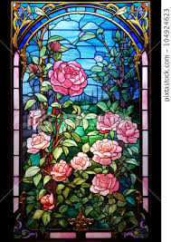 Stained Glass Rose Window Ai Image