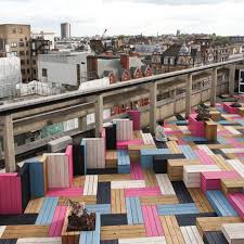 Studio Weave Adds Colourful Decking To